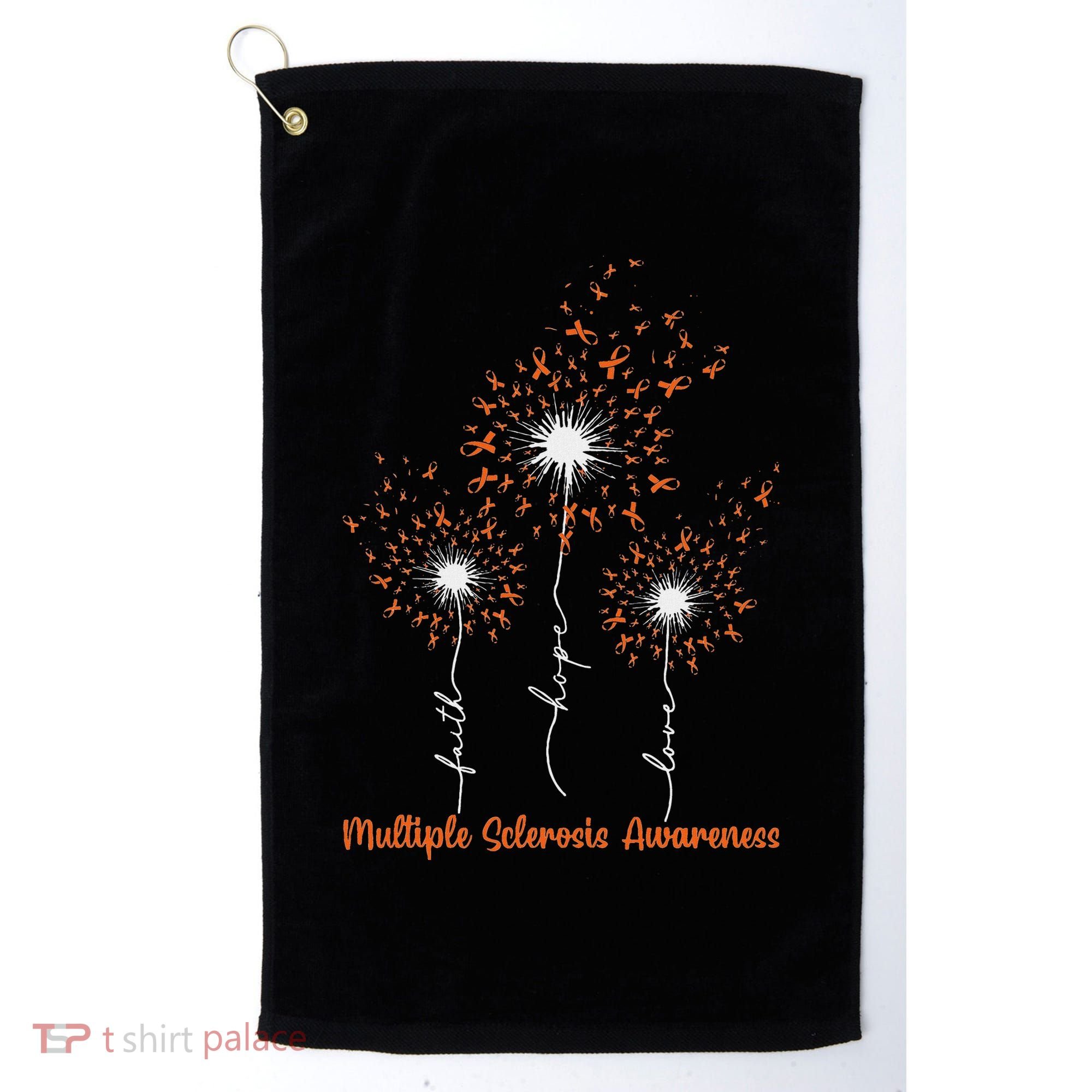 Dandelion Faith Hope Love Ms Multiple Sclerosis Awareness Golf Towel