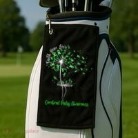 Dandelion Faith Hope Love Cerebral Palsy Awareness Flower Gift Golf Towel thumb 2