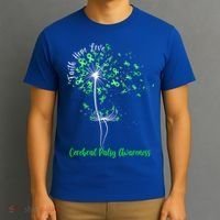 Dandelion Faith Hope Love Cerebral Palsy Awareness Flower Gift T-Shirt thumb 3