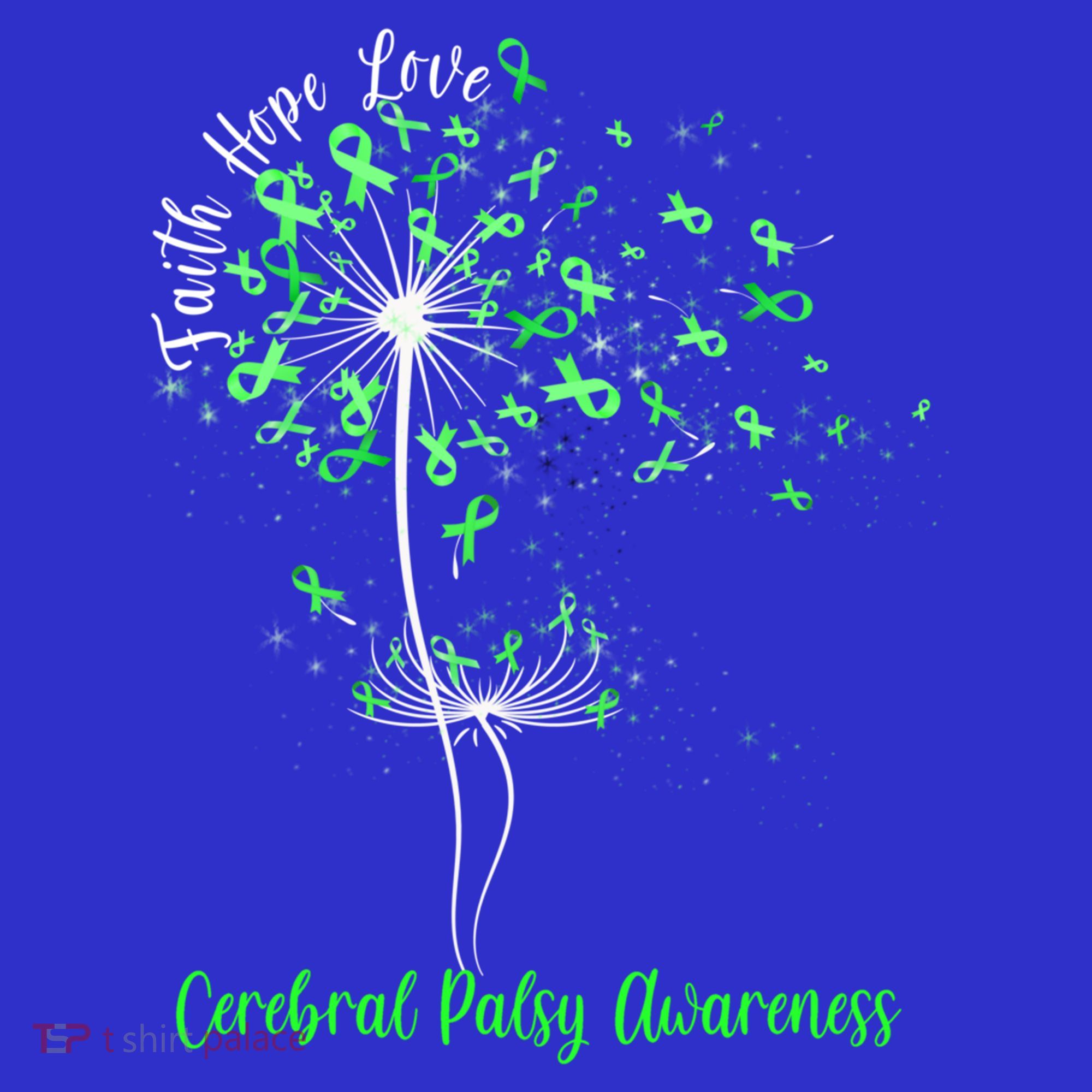 Dandelion Faith Hope Love Cerebral Palsy Awareness Flower Gift Women's Tank Top