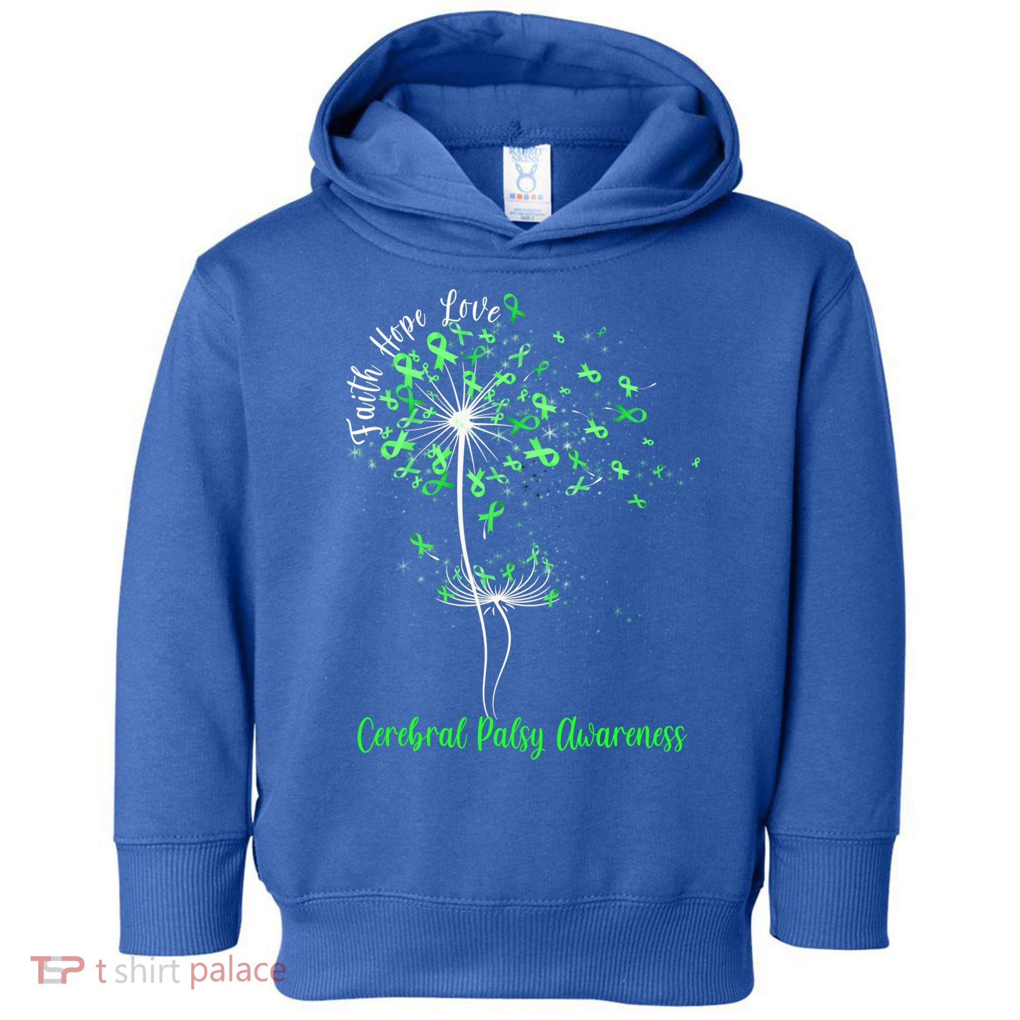 Dandelion Faith Hope Love Cerebral Palsy Awareness Flower Gift Toddler Hoodie