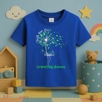 Dandelion Faith Hope Love Cerebral Palsy Awareness Flower Gift Toddler T-Shirt thumb 3