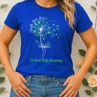 Dandelion Faith Hope Love Cerebral Palsy Awareness Flower Gift Women's T-Shirt thumb 2