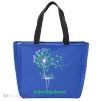 Dandelion Faith Hope Love Cerebral Palsy Awareness Flower Gift Tote Bag thumb 0