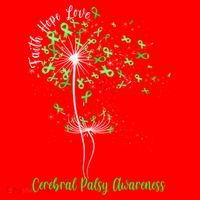 Dandelion Faith Hope Love Cerebral Palsy Awareness Flower Gift Santa Hat thumb 1