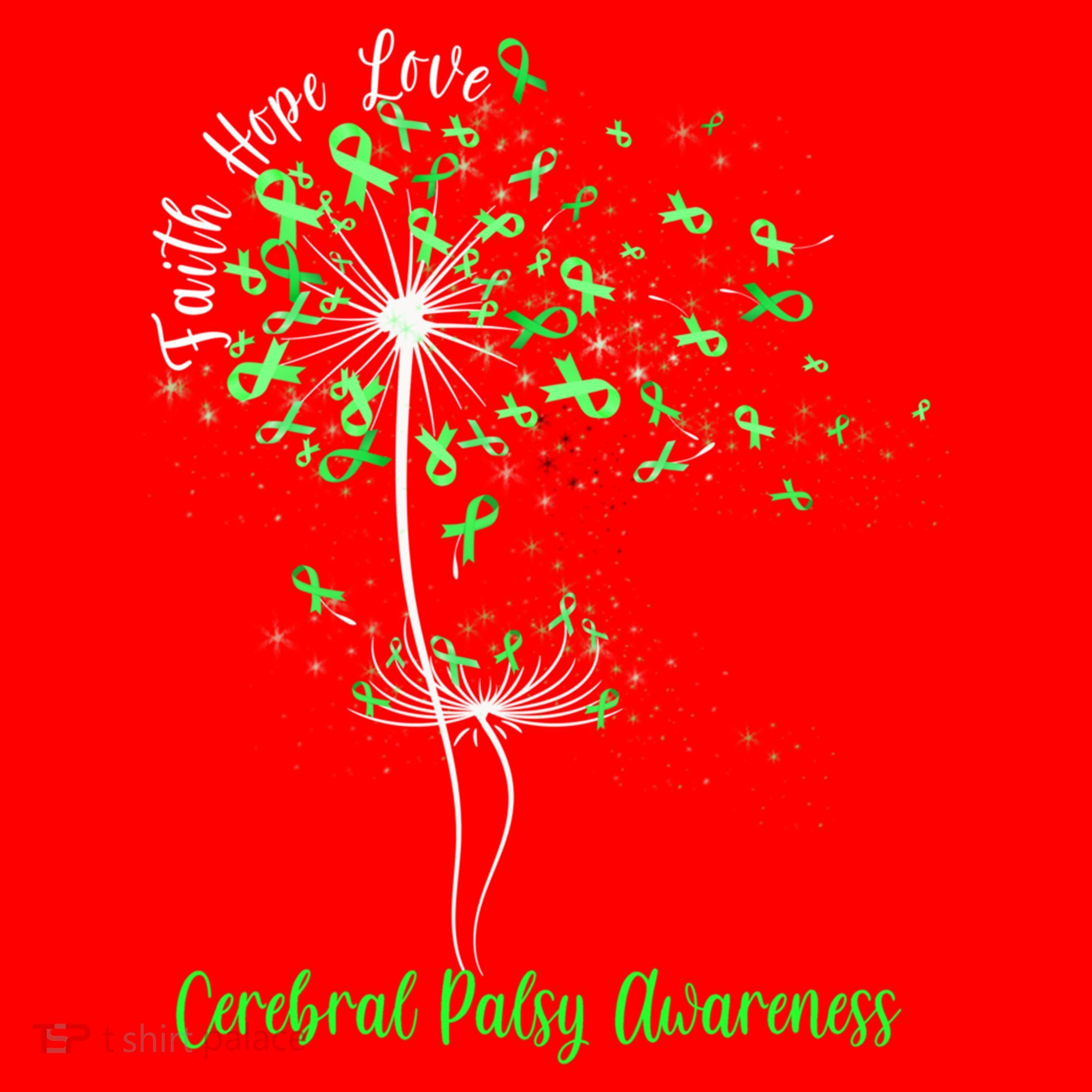 Dandelion Faith Hope Love Cerebral Palsy Awareness Flower Gift Santa Hat