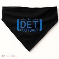 Detroit Football Honolulu Blue & Silver Fan USA-Made Doggie Bandana thumb 0