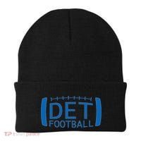 Detroit Football Honolulu Blue & Silver Fan Beanie thumb 0