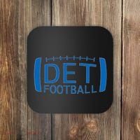 Detroit Football Honolulu Blue & Silver Fan Coaster thumb 0