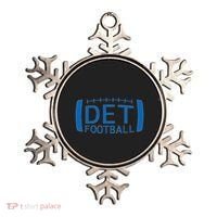 Detroit Football Honolulu Blue & Silver Fan Ornament thumb 0
