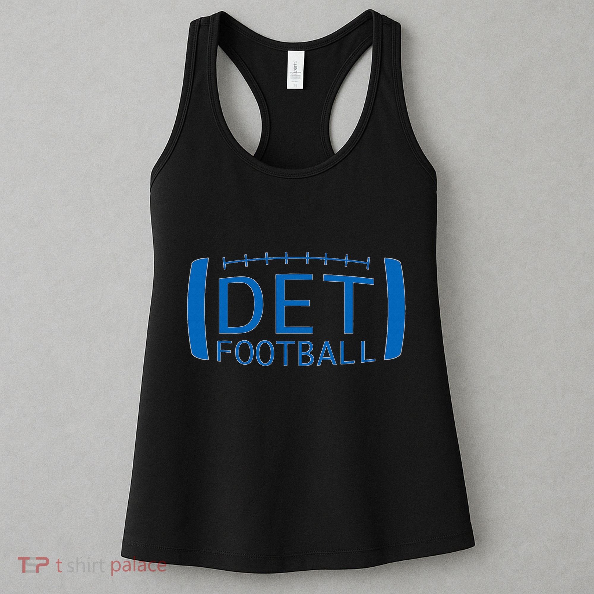Detroit Football Honolulu Blue & Silver Fan Women's Tank Top