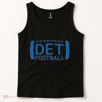 Detroit Football Honolulu Blue & Silver Fan Tank Top thumb 2