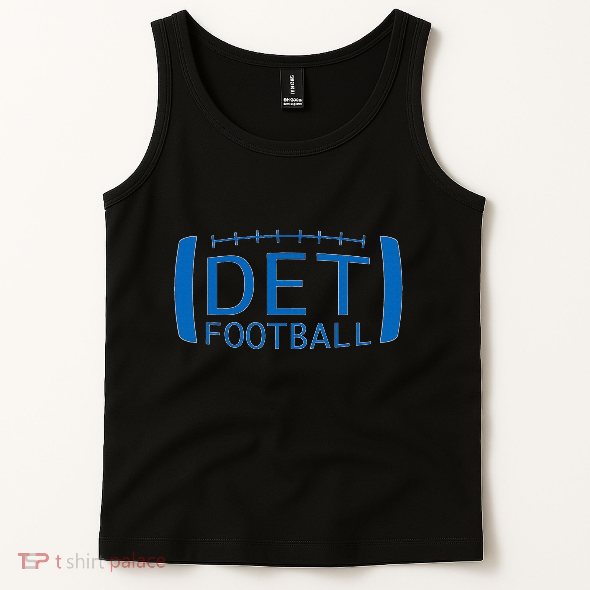 Detroit Football Honolulu Blue & Silver Fan Tank Top