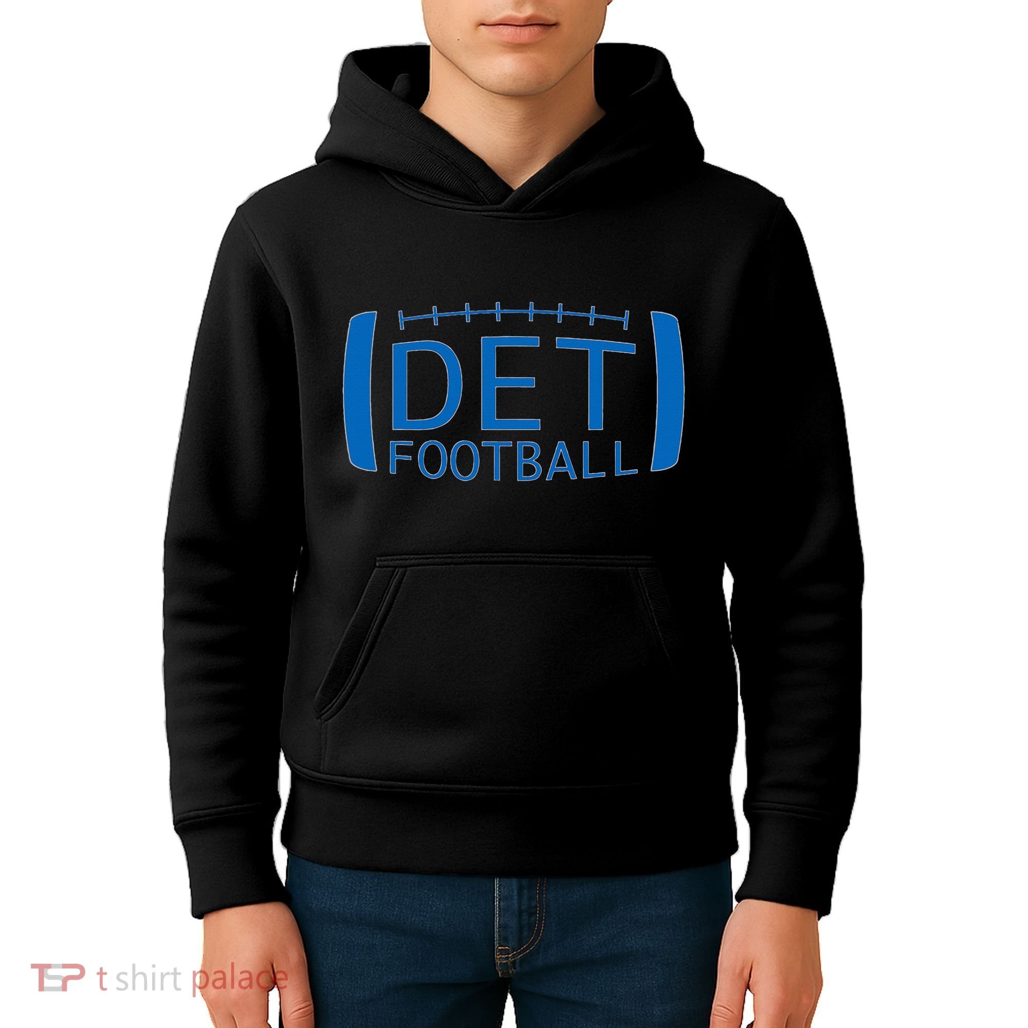 Detroit Football Honolulu Blue & Silver Fan Kids Hoodie