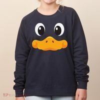 Duck Face Halloween Costume Birthday Idea Cute Funny Women's Sweatshirt thumb 0