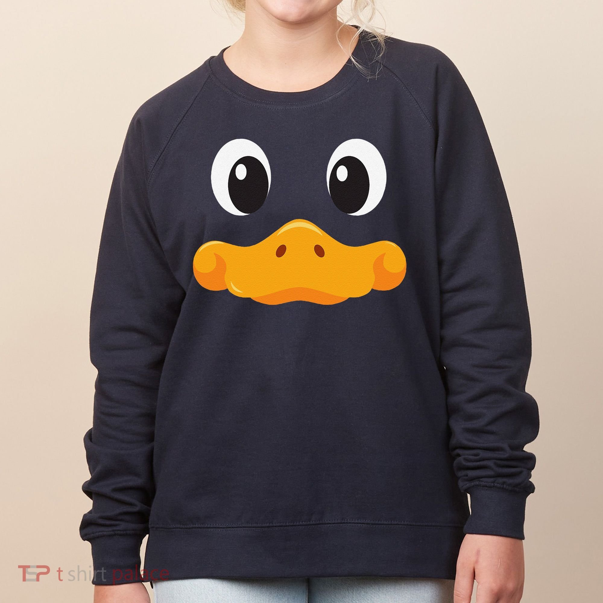 Duck Face Halloween Costume Birthday Idea Cute Funny Women's Sweatshirt