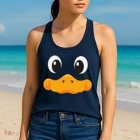 Duck Face Halloween Costume Birthday Idea Cute Funny Women's Tank Top thumb 2