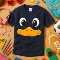 Duck Face Halloween Costume Birthday Idea Cute Funny Kids T-Shirt thumb 3