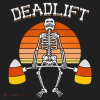 Deadlift Funny Halloween Skeleton Candy Corn Gym Workout Beanie thumb 2