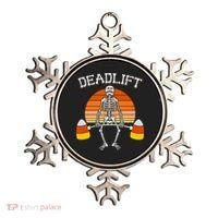 Deadlift Funny Halloween Skeleton Candy Corn Gym Workout Ornament thumb 0