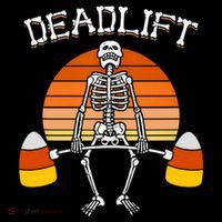 Deadlift Funny Halloween Skeleton Candy Corn Gym Workout Women's T-Shirt thumb 6