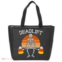 Deadlift Funny Halloween Skeleton Candy Corn Gym Workout Tote Bag thumb 0