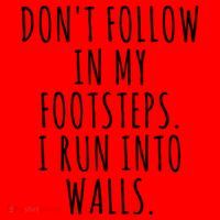 Dont Follow In My Footsteps I Run Into Walls Funny Santa Hat thumb 1