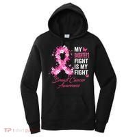 Daughter's Fight Is My Fight Breast Cancer Awareness Ribbon Women's Hoodie thumb 0