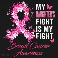 Daughter's Fight Is My Fight Breast Cancer Awareness Ribbon Women's Tank Top thumb 5