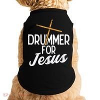 Drummer For Jesus God Drumming Christian Men Doggie Tank thumb 0