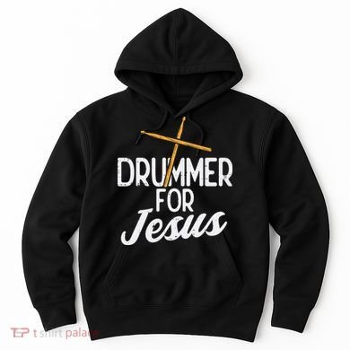 Drummer For Jesus God Drumming Christian Men Hoodie