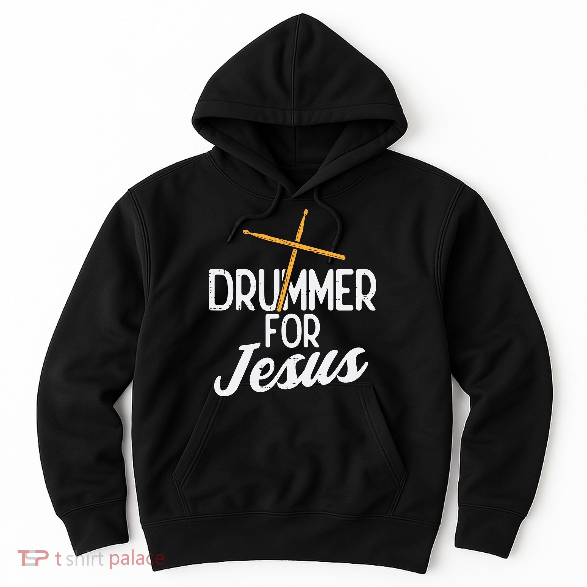 Drummer For Jesus God Drumming Christian Men Hoodie