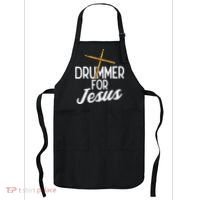 Drummer For Jesus God Drumming Christian Men Apron thumb 0
