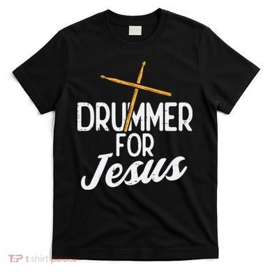 Drummer For Jesus God Drumming Christian Men T-Shirt