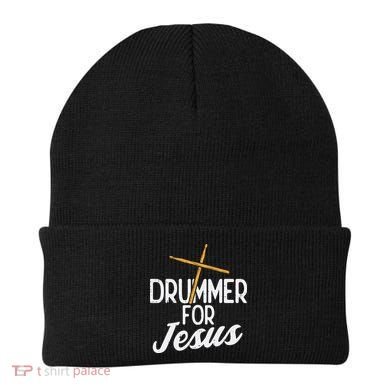 Drummer For Jesus God Drumming Christian Men Beanie
