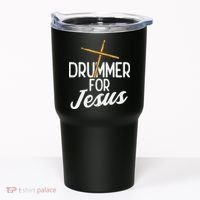 Drummer For Jesus God Drumming Christian Men Tumbler thumb 0