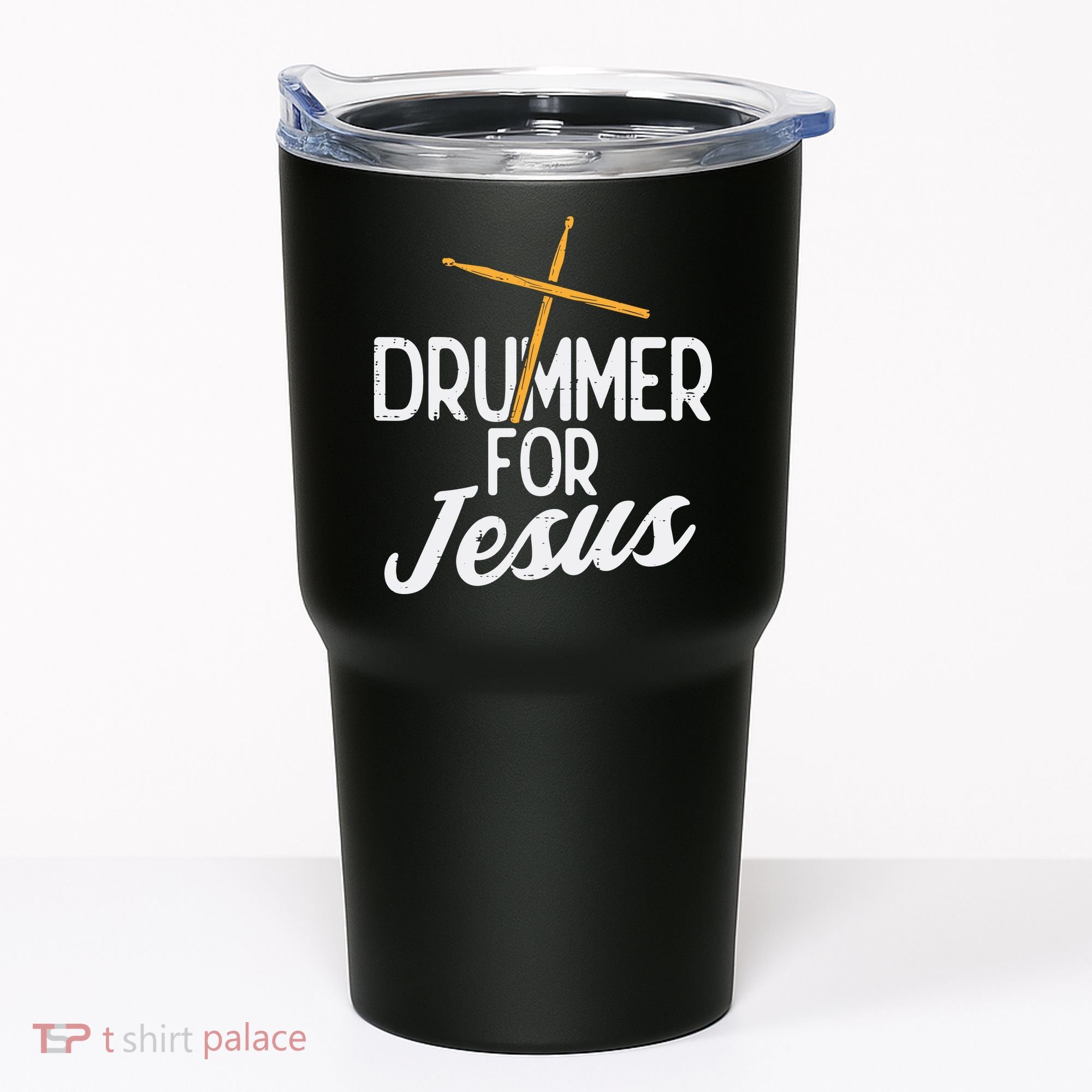 Drummer For Jesus God Drumming Christian Men Tumbler