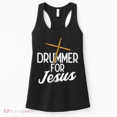 Drummer For Jesus God Drumming Christian Men Women's Tank Top