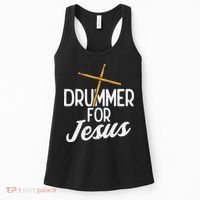 Drummer For Jesus God Drumming Christian Men Women's Tank Top thumb 0