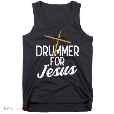 Drummer For Jesus God Drumming Christian Men Tank Top