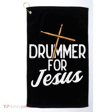 Drummer For Jesus God Drumming Christian Men Golf Towel