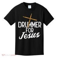 Drummer For Jesus God Drumming Christian Men Kids T-Shirt thumb 0