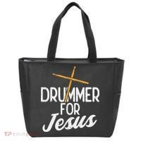 Drummer For Jesus God Drumming Christian Men Tote Bag thumb 0