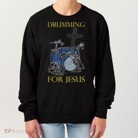 Drumming For Jesus Drummer Drums Women's Sweatshirt thumb 0