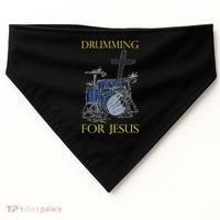 Drumming For Jesus Drummer Drums USA-Made Doggie Bandana thumb 0