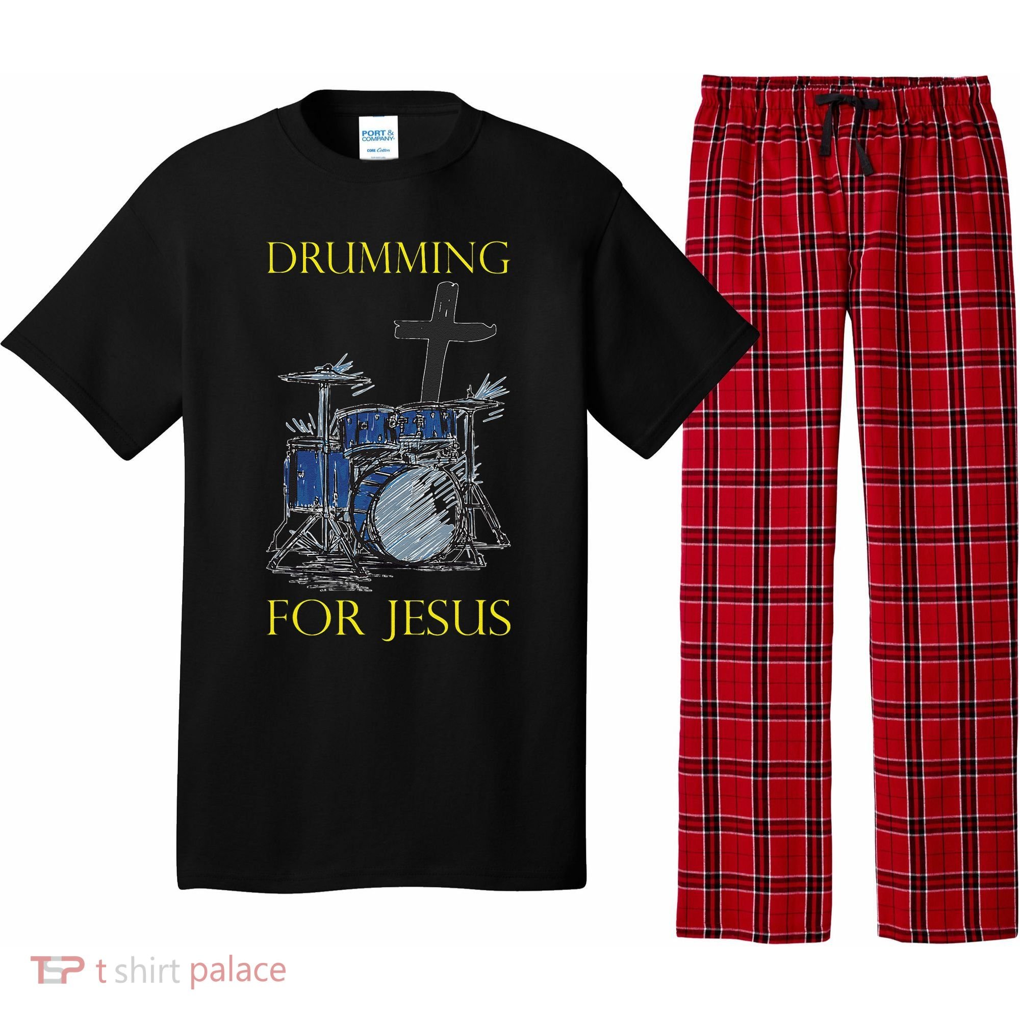 Drumming For Jesus Drummer Drums Pajama Set