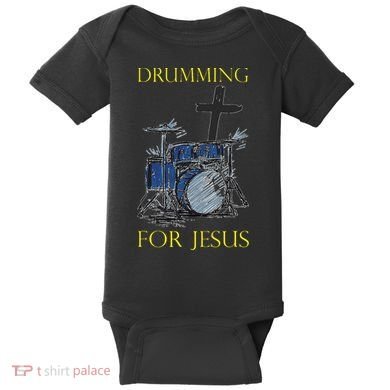 Drumming For Jesus Drummer Drums Baby Bodysuit