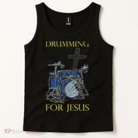 Drumming For Jesus Drummer Drums Tank Top thumb 2