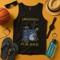 Drumming For Jesus Drummer Drums Tank Top thumb 4