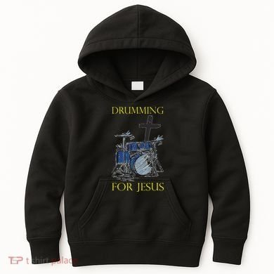 Drumming For Jesus Drummer Drums Kids Hoodie